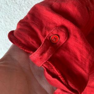 Red Banana Republic Tshirt Dress w/ button detail